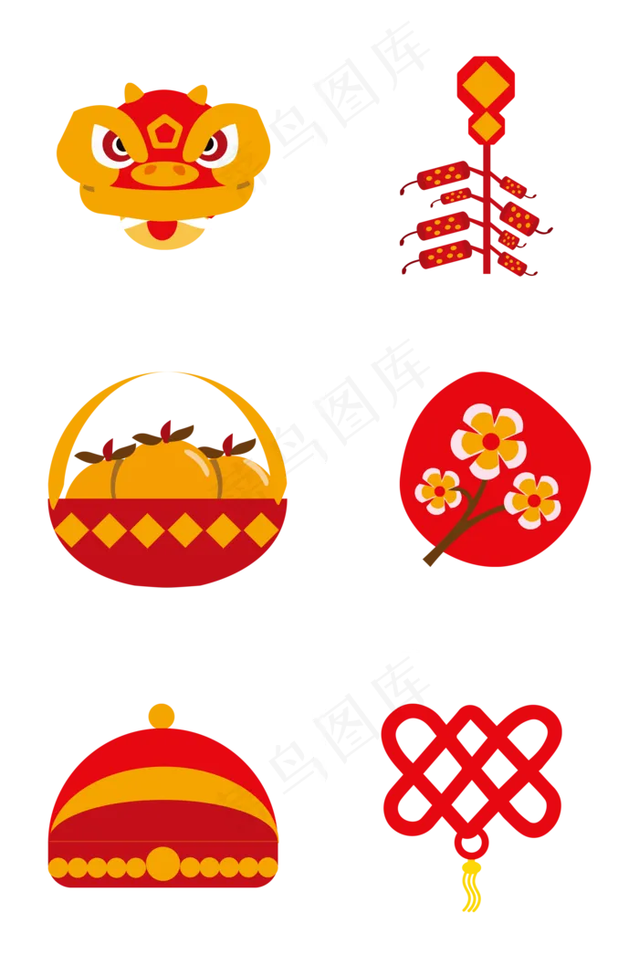 鼠年新年图标,免抠元素(2000X3020(DPI:300))ai矢量模版下载
