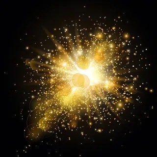 黑色炫光炫酷金色光效简约大气美妆主图