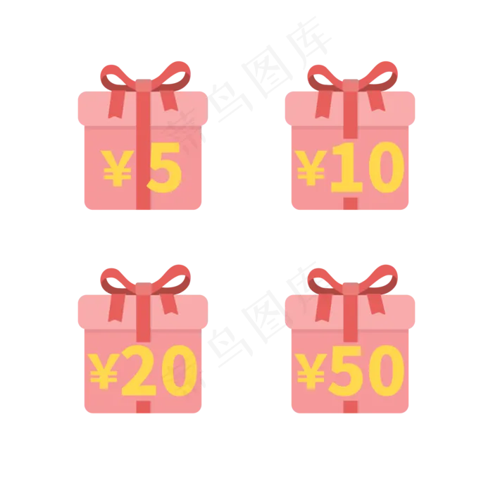 礼包优惠劵(2000*2000px 72 dpi )ai矢量模版下载