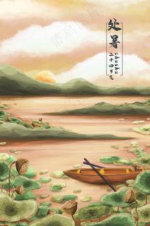 二十四节气处暑摘莲子