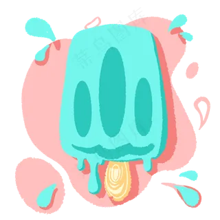 夏日小清新冰棍冰淇淋雪糕PNG