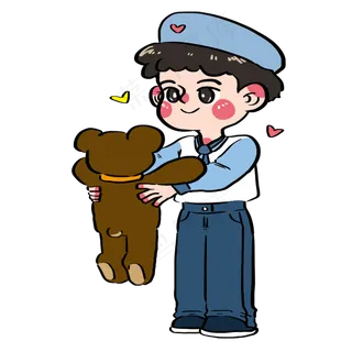 六一儿童节收到可爱玩具熊当节日