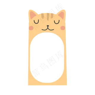 卡片标签书签猫咪花猫装饰