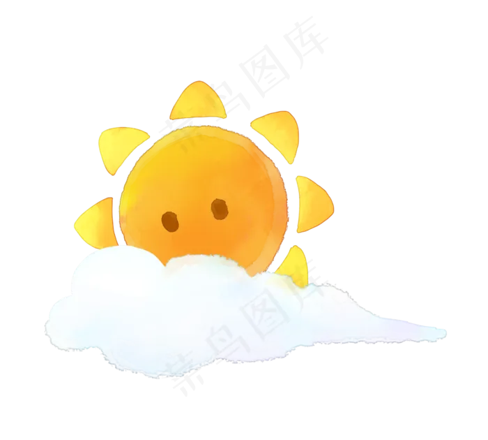 太阳害羞躲在云后面(4000X3600(DPI:300))psd模版下载