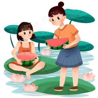 夏日吃西瓜处暑