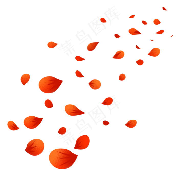 散落的玫瑰花瓣png素材(2000X2000(DPI:299))psd模版下载