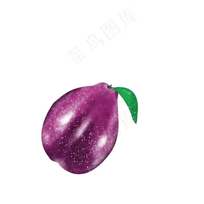 紫色新鲜水果果蔬创意苹果手绘免