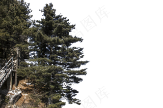 高耸入云陡峭的大山