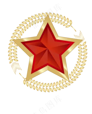 金色五角星装饰