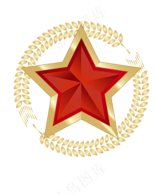 金色五角星装饰