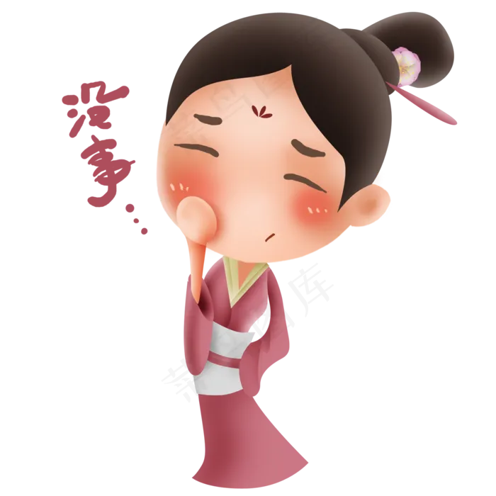 古风美女表情包(2000X2000(DPI:300))psd模版下载