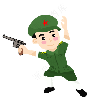 抗战革命军人建党节元素