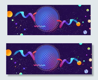 618彩色蓝色立体渐变