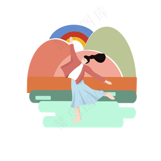 青年节奔向彩虹少女