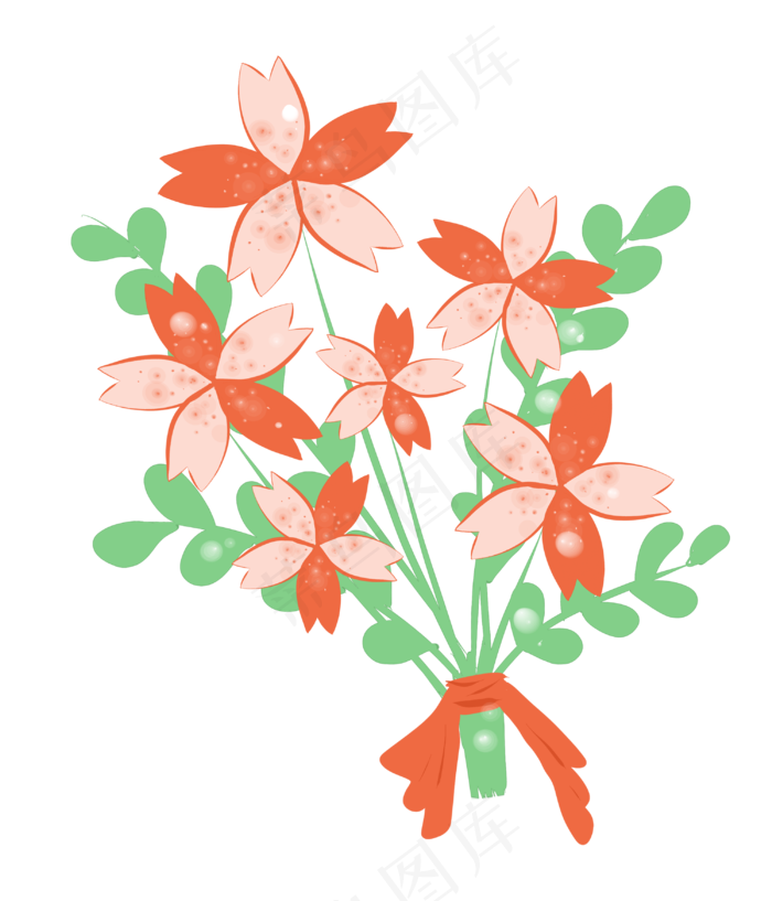 漂亮花朵花束(3000X3500(DPI:300))psd模版下载