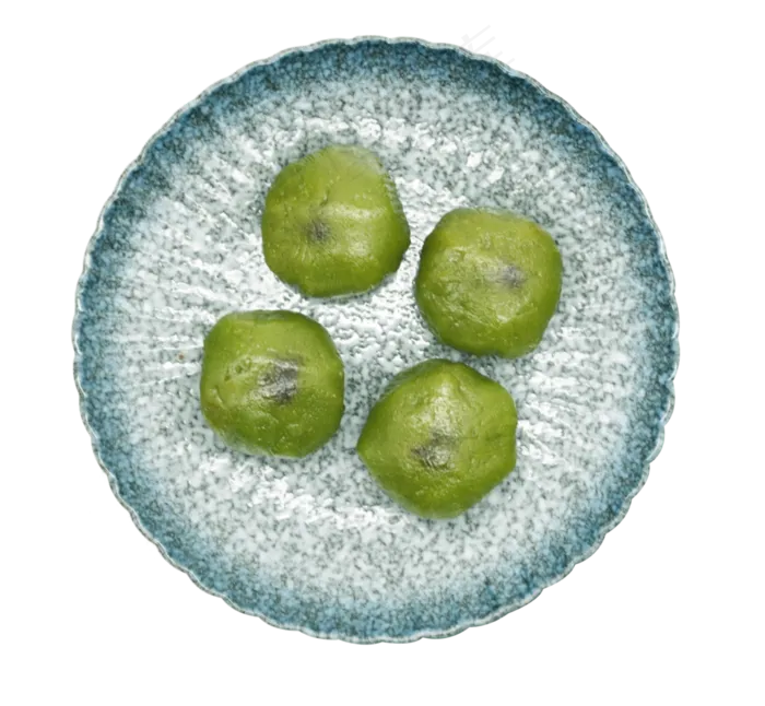 一盘绿色青团