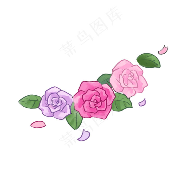 夏天夏日花束写实免抠素材