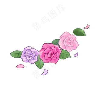 夏天夏日花束写实免抠素材