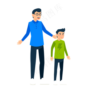 父亲节夏季父子人物素材