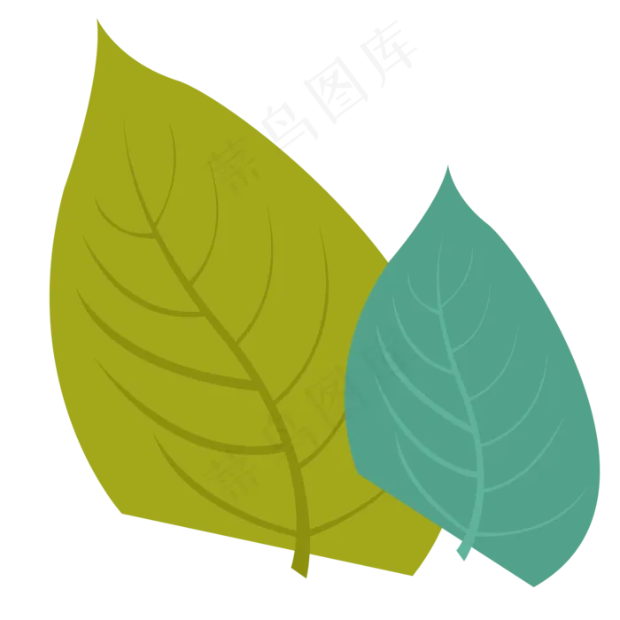 叶子绿色春季植物(2000X2000(DPI:300))psd模版下载