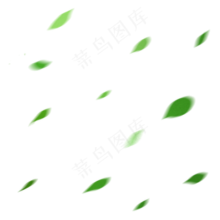 漂浮绿色叶子装饰
