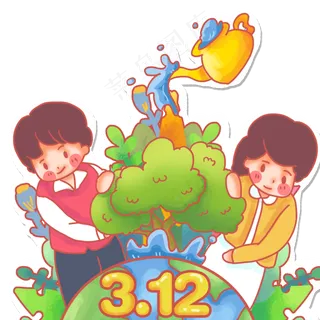 植树节卡通环保可爱