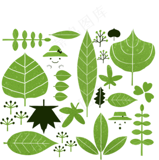 通用节日绿色叶子装饰边框纹理