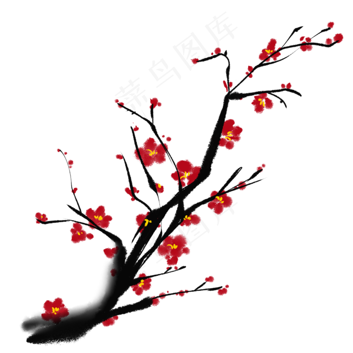 古风梅花水墨梅花