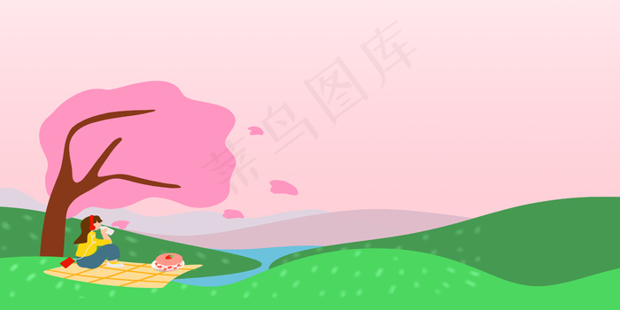 唯美旅游风景假期出游海报背景