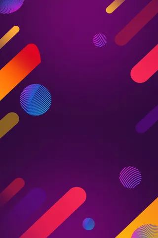 多彩规则几何平面广告