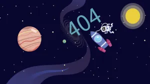 深色系卡通扁平风宇宙黑洞404