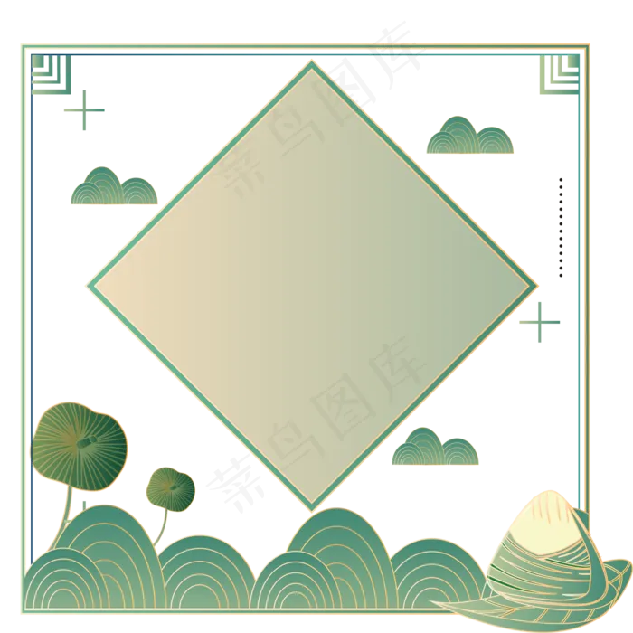 中国风国潮节日边框(2000*2000px 300 dpi )ai矢量模版下载