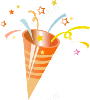 烟花五角星喜庆元素下载,免抠元素