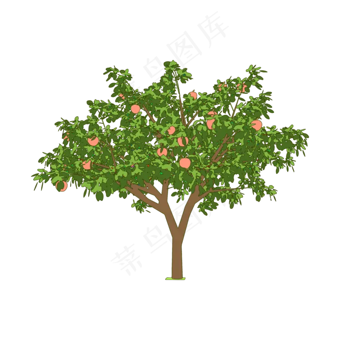 扁平简约手绘风卡通立秋丰收果树ai矢量模版下载