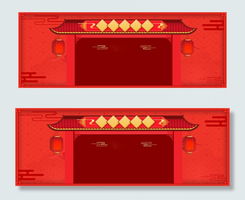 新年元旦放假通知红色海报背景