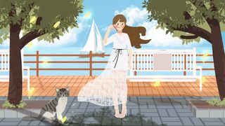 五一放假户外女孩