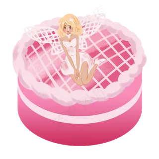 手绘甜品甜点美食之精灵蛋糕