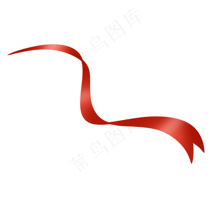 红色丝带,免抠元素