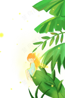 大暑节气精灵PNG免抠
