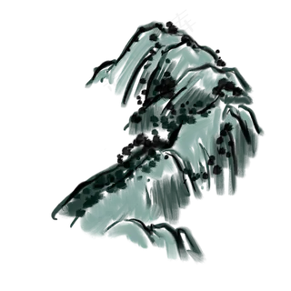 写意远山近山插图