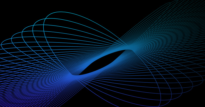 蓝色科技大气发光线条渐变背景