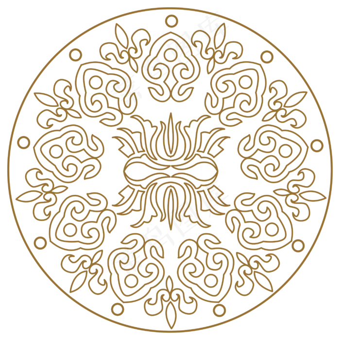 中式花纹装饰图案矢量图(2953X5315(DPI:300))ai矢量模版下载