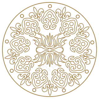 中式花纹装饰图案矢量图