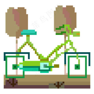 像素风格玩具自行车