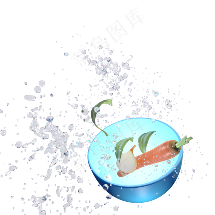 动感水波碗里的新鲜蔬菜