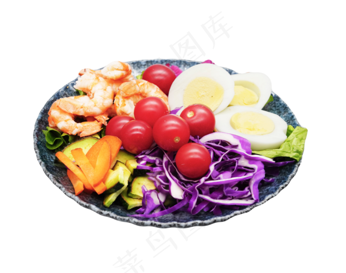 黑色盘子沙拉,免抠元素
