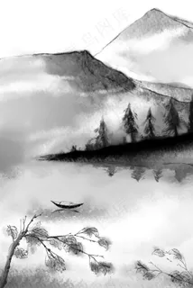 水墨风景山水水墨