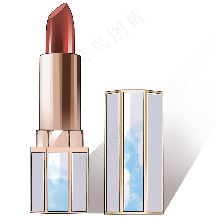 38妇女节女神的大理石纹口红,免抠元素