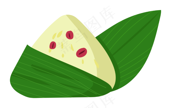 红豆打开粽子插图