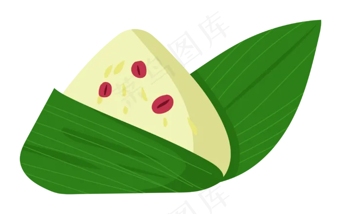 红豆打开粽子插图(3185*2000px 300 dpi )ai矢量模版下载